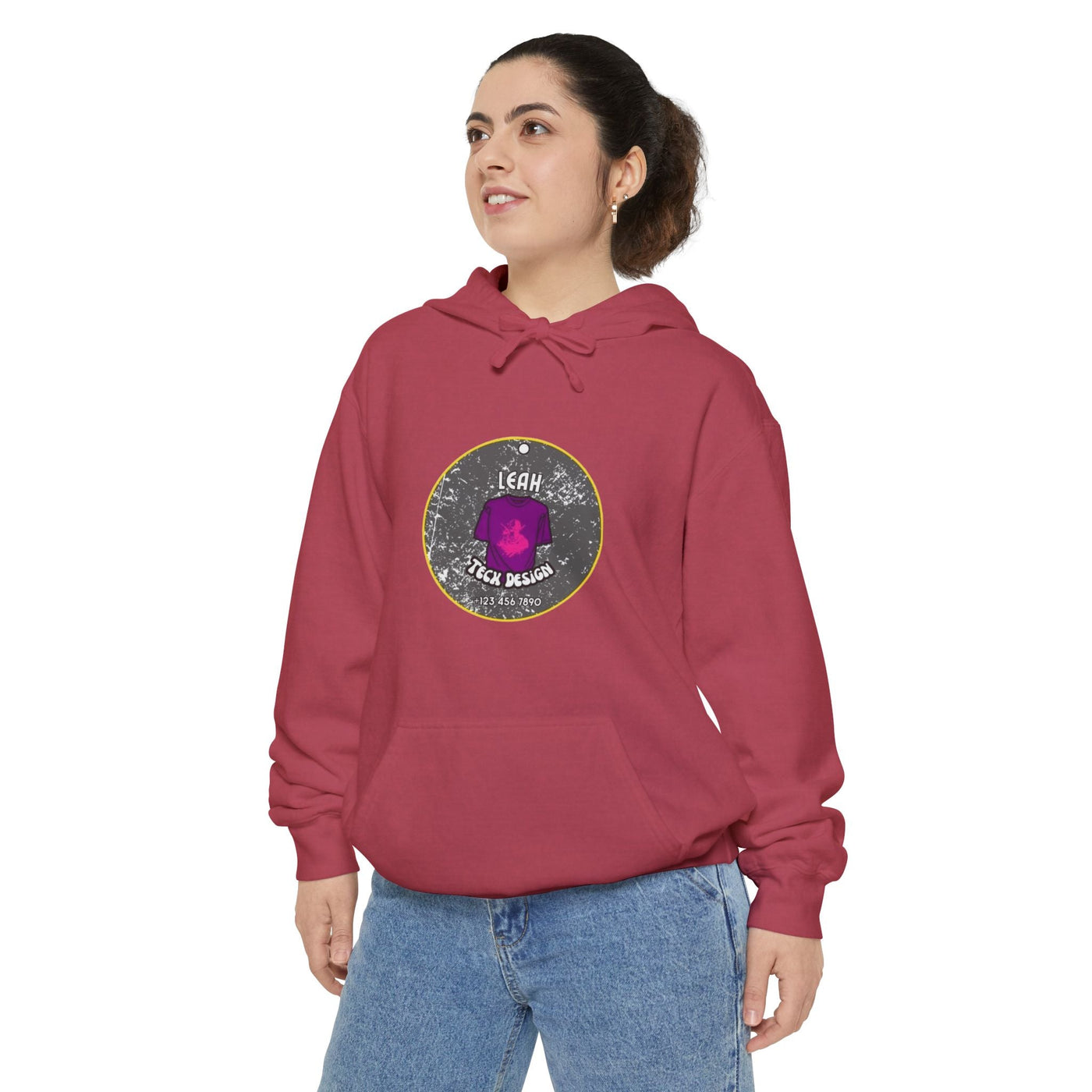 Colorful Unisex Hoodie - Vibrant Garment-Dyed Sweatshirt Hoodie- Leah Tecx Design
