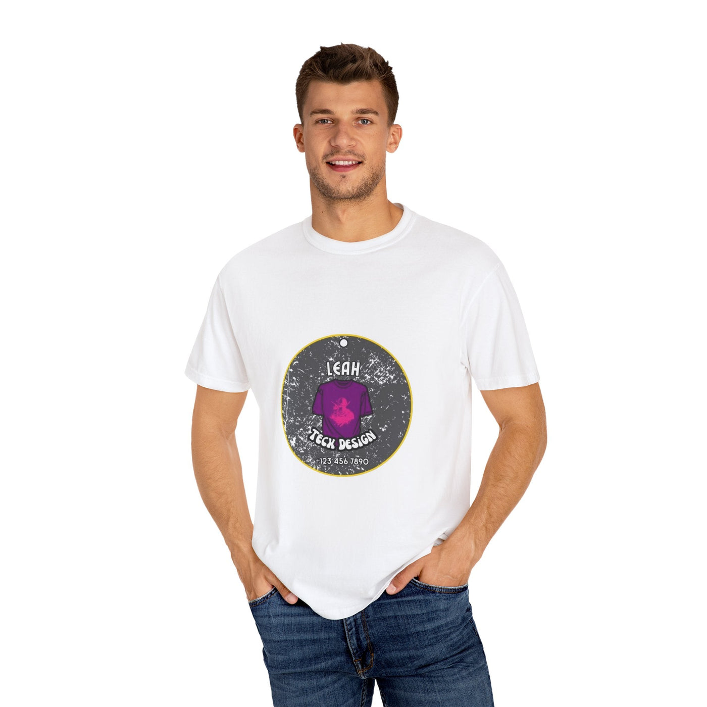 Cozy Custom Tee: The Ultimate Comfort Colors 1717 T-shirt - 100% Cotton, 58 Vibrant Options! T-Shirt- Leah Tecx Design