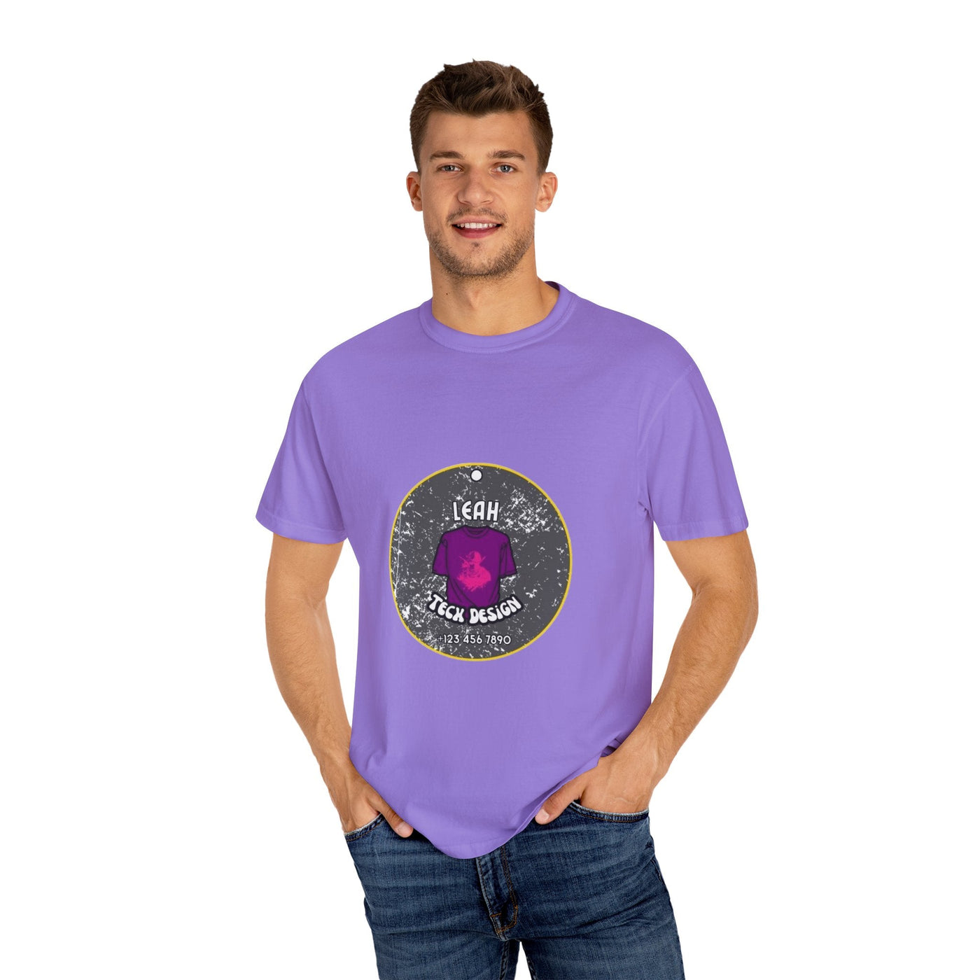 Cozy Custom Tee: The Ultimate Comfort Colors 1717 T-shirt - 100% Cotton, 58 Vibrant Options! T-Shirt- Leah Tecx Design