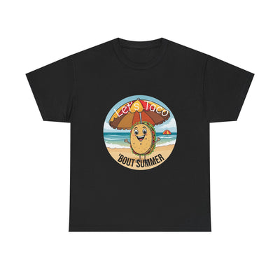 Let's Taco 'Bout It" Unisex Tee: Fun & Funny Quote Design T-Shirt- Leah Tecx Design