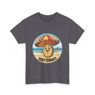 Let's Taco 'Bout It" Unisex Tee: Fun & Funny Quote Design T-Shirt- Leah Tecx Design