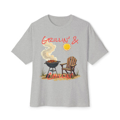 Grill & BBQ Champion Tee: Unisex Oversized Boxy Fit! T-Shirt- Leah Tecx Design