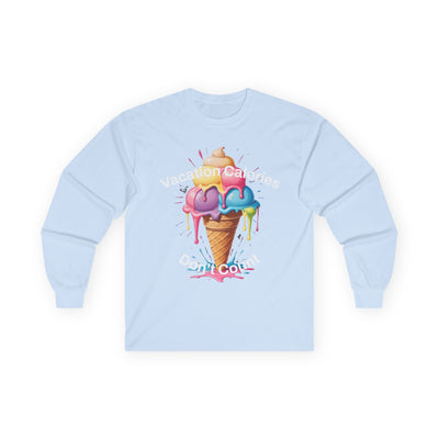 Vacay Calorie Burner Long Sleeve Tee - Fun Vacation Shirt! Long-sleeve- Leah Tecx Design