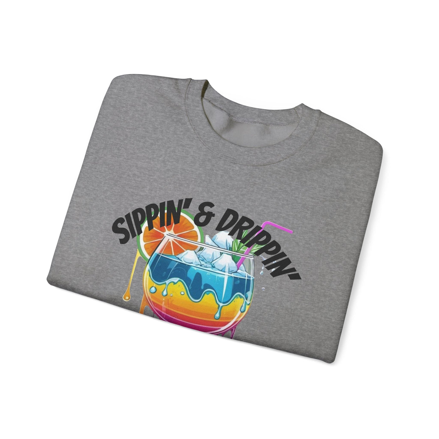Vibrant Drink Inspired Sweatshirt - Summer Party Vibes Sweatshirt- Leah Tecx Design