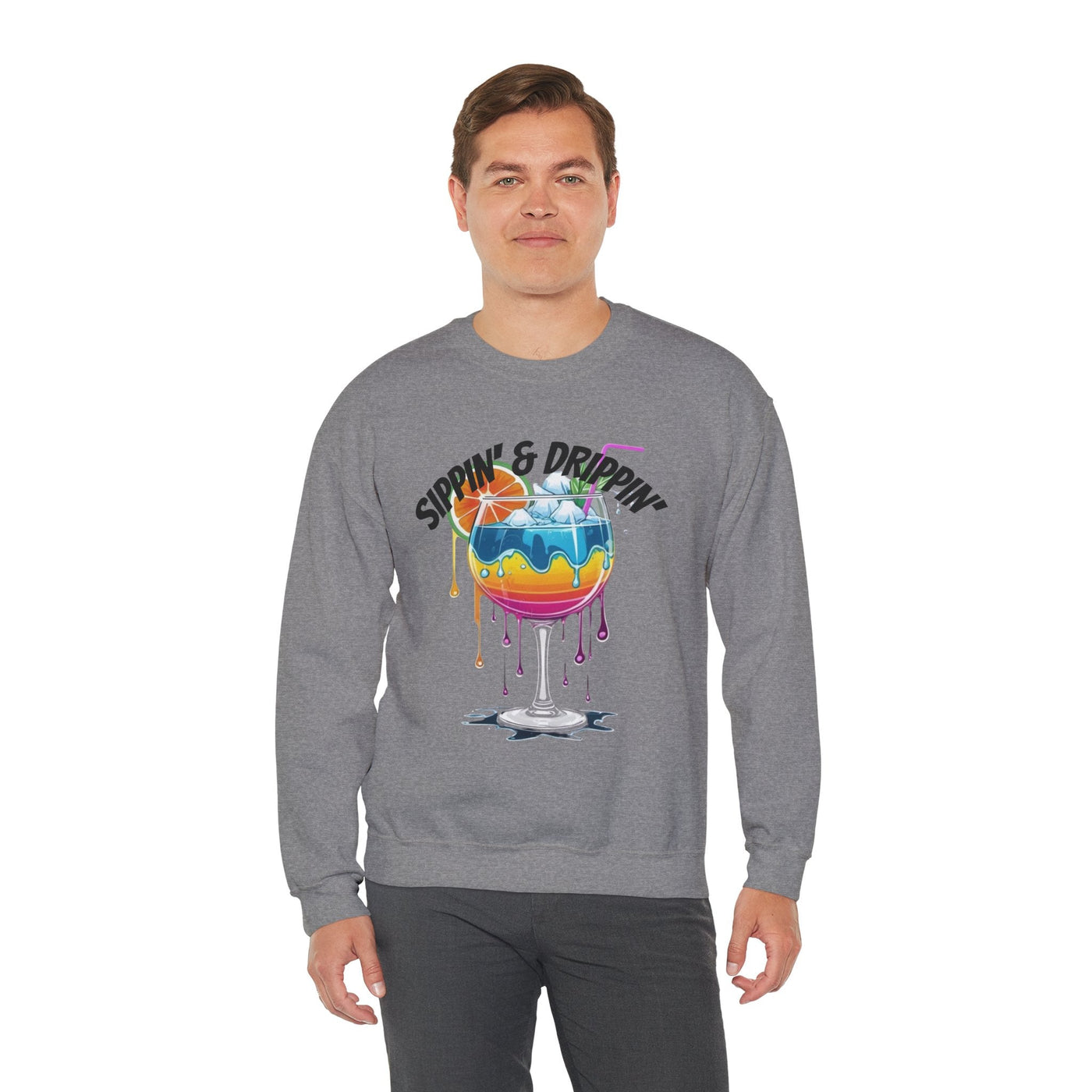 Vibrant Drink Inspired Sweatshirt - Summer Party Vibes Sweatshirt- Leah Tecx Design