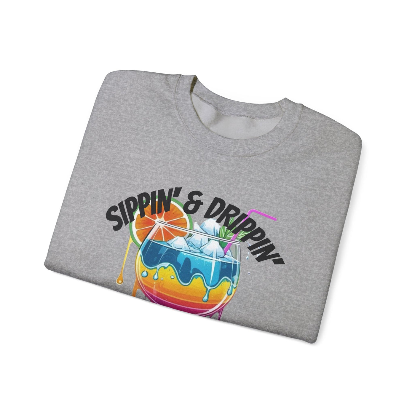 Vibrant Drink Inspired Sweatshirt - Summer Party Vibes Sweatshirt- Leah Tecx Design