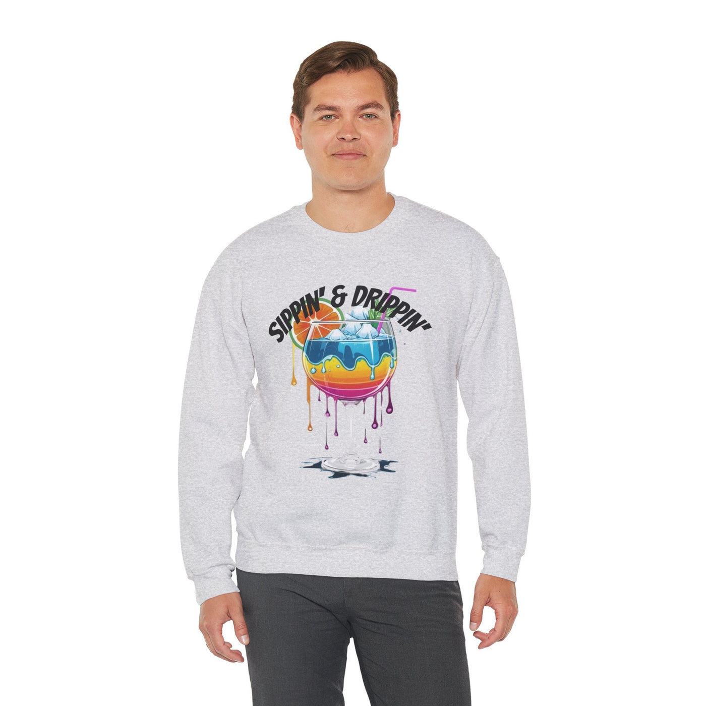 Vibrant Drink Inspired Sweatshirt - Summer Party Vibes Sweatshirt- Leah Tecx Design