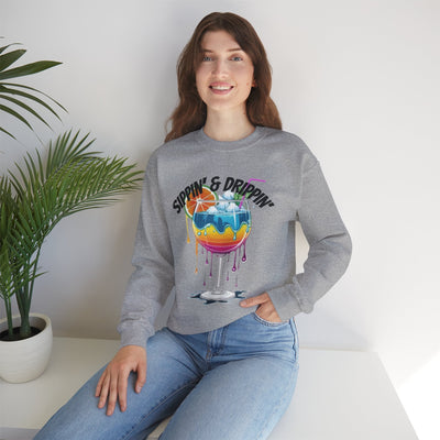 Vibrant Drink Inspired Sweatshirt - Summer Party Vibes Sweatshirt- Leah Tecx Design