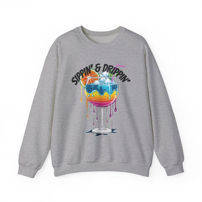 Vibrant Drink Inspired Sweatshirt - Summer Party Vibes Sweatshirt- Leah Tecx Design