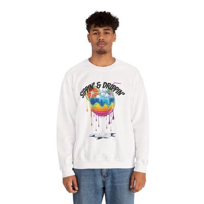 Vibrant Drink Inspired Sweatshirt - Summer Party Vibes Sweatshirt- Leah Tecx Design