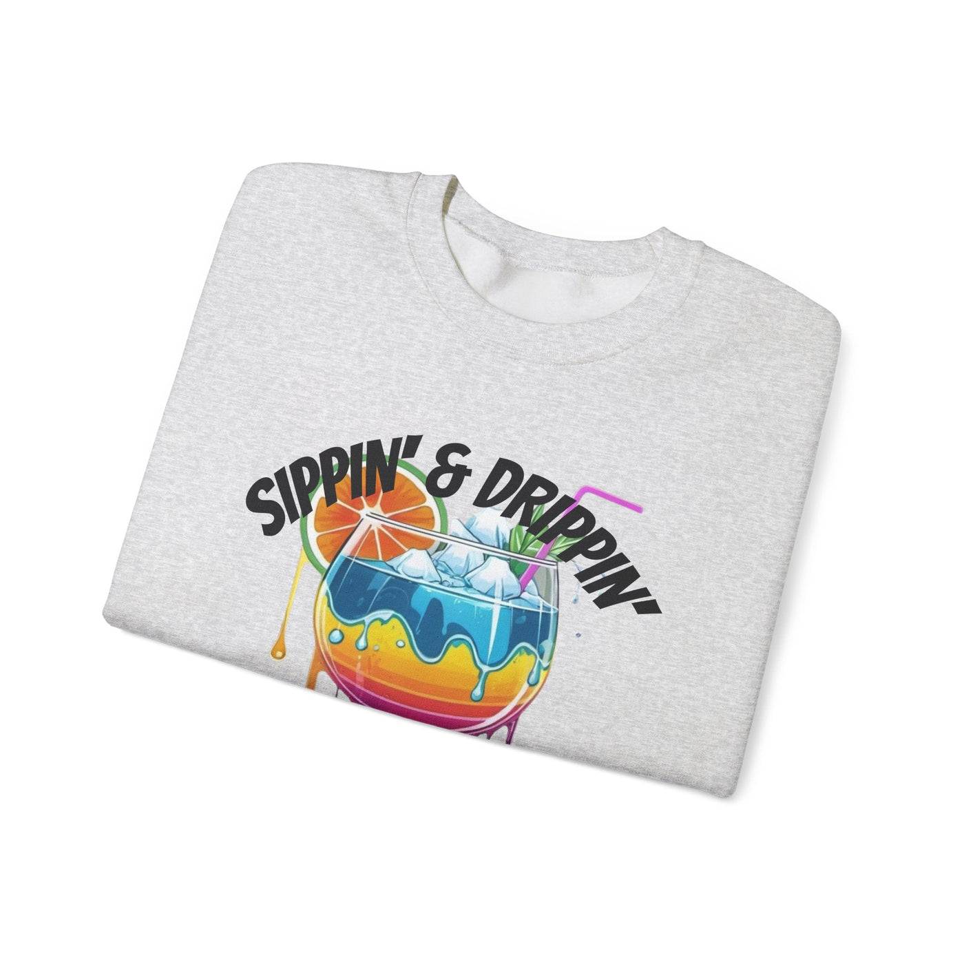 Vibrant Drink Inspired Sweatshirt - Summer Party Vibes Sweatshirt- Leah Tecx Design